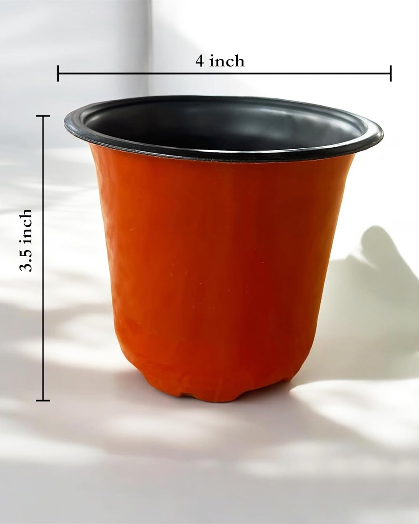 Plastic Plant Pots, 4 Inch, Multicolor with Drainage Holes