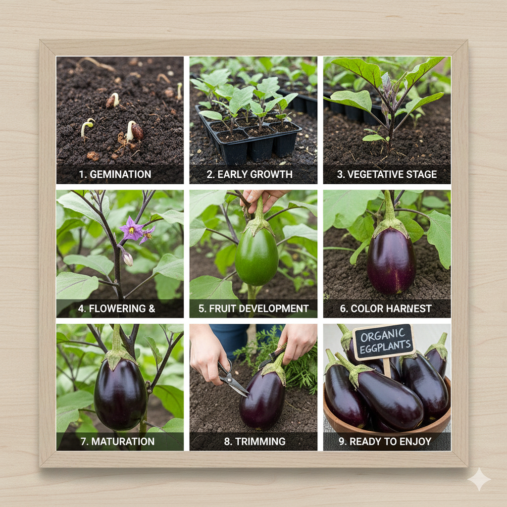 Brinjal Seeds - High Germination Rate for Home Gardening