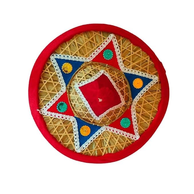 Traditional Assamese Japi Hat, 14 inch Diameter, Handcrafted