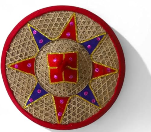 Traditional Assamese Japi Hat, Handcrafted 14 Inch Decorative Wall Art