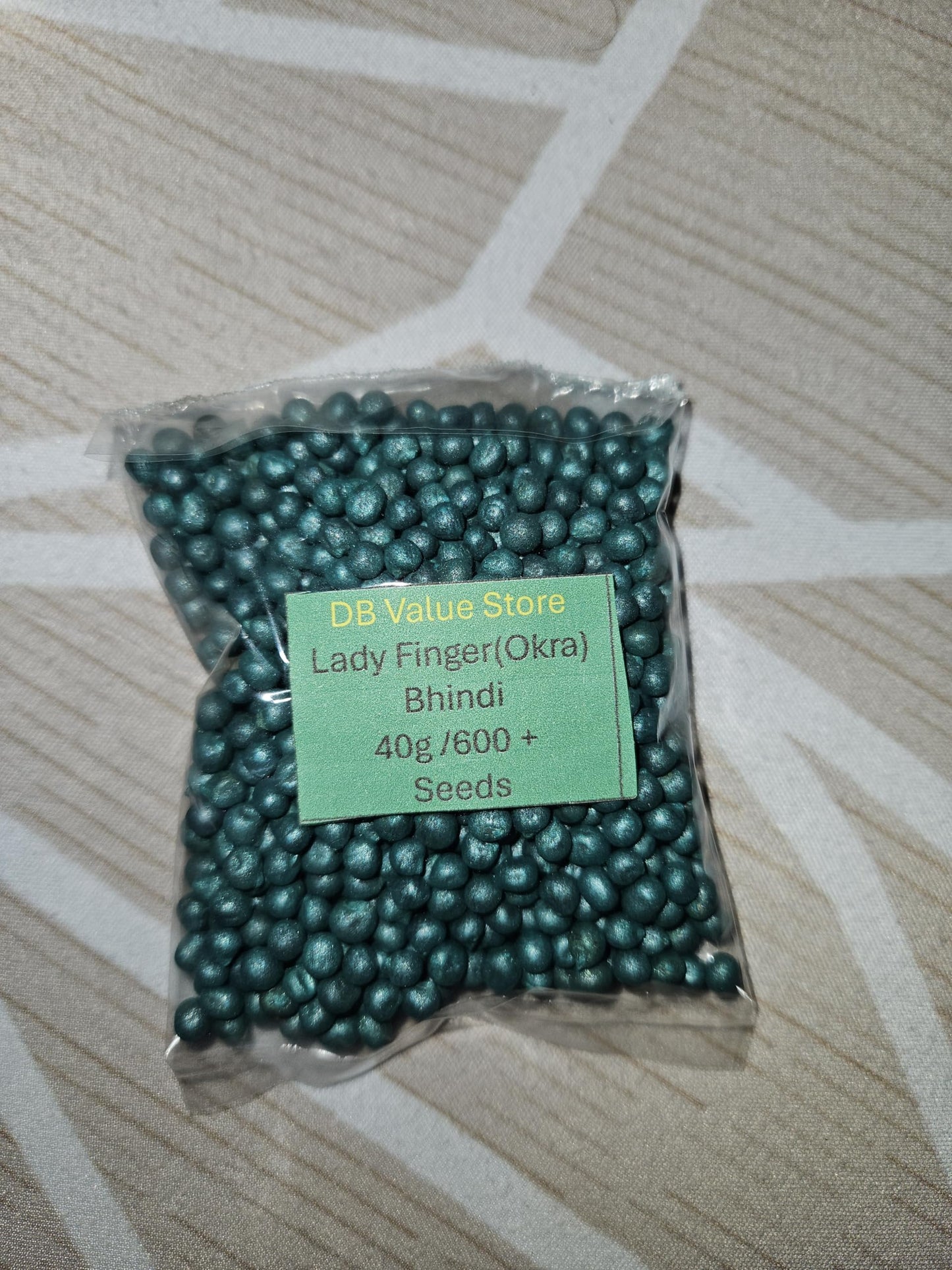 Okra Seeds, Lady Finger(Bhindi) Hybrid Variety, 40g Pack with 600+ Seeds